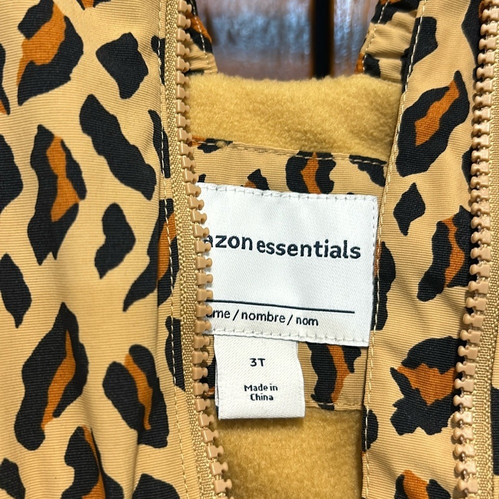 Amazon Essentials girls Water-Resistant Snow Bib - animal print size 3T - Picture 4 of 7